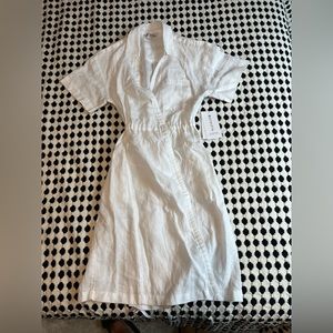 Athleta linen wrap dress